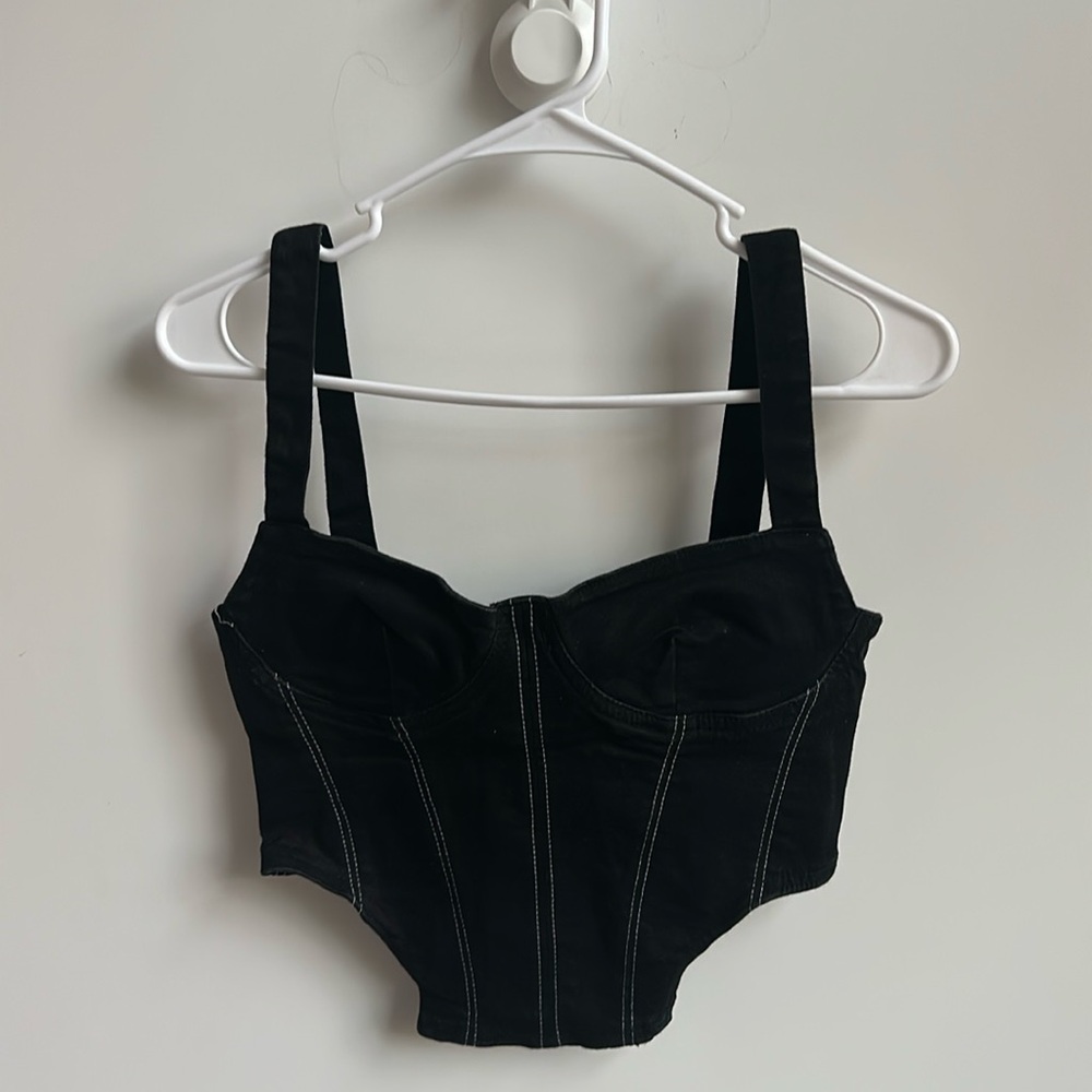 NWT-Zara black corset top